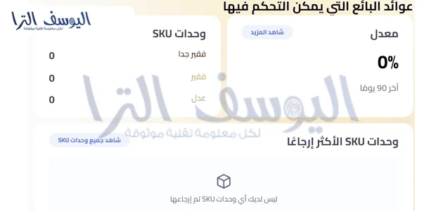 عوائد البائع التي يمكن التحكم فيها